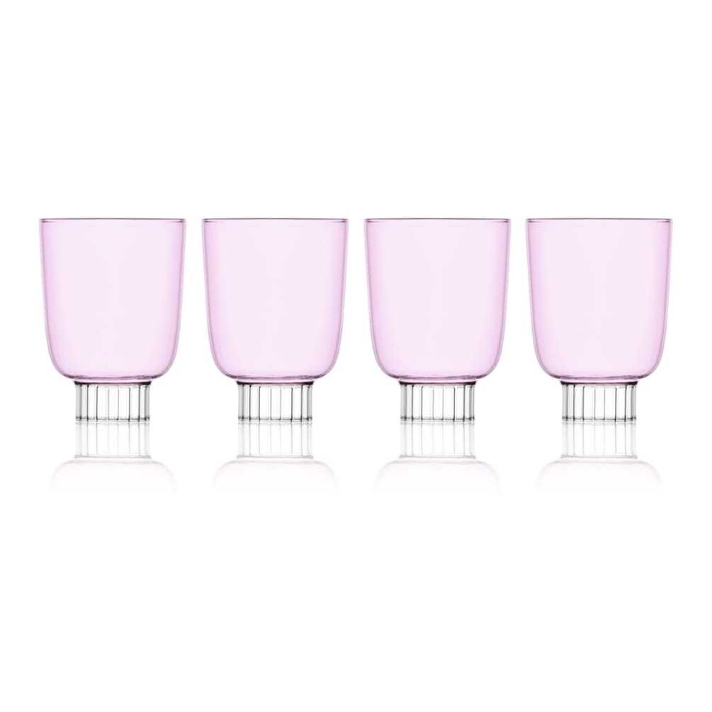 Romantic Stemless Wine Glasses - Pink