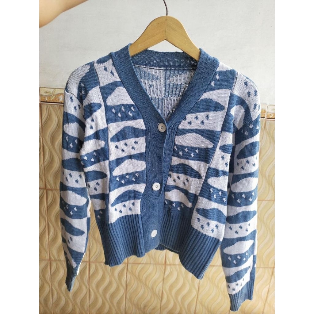 CARDI RAJUT MOTIF AWAN TERMURAH