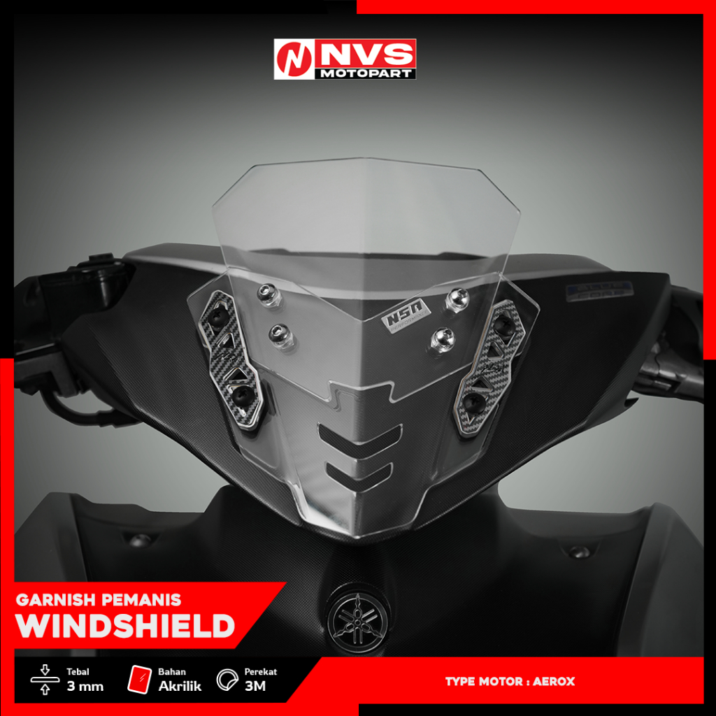 Garnish Visor Aerox Old New Bracket Windshield Aerox Aksesoris Yamaha Aerox