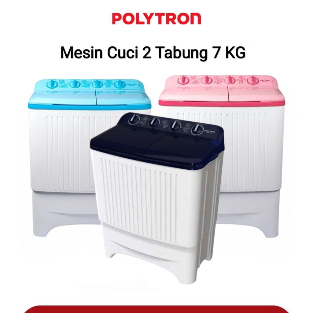 Mesin Cuci 2 Tabung POLYTRON Hijab Series 7 KG PWM-7073