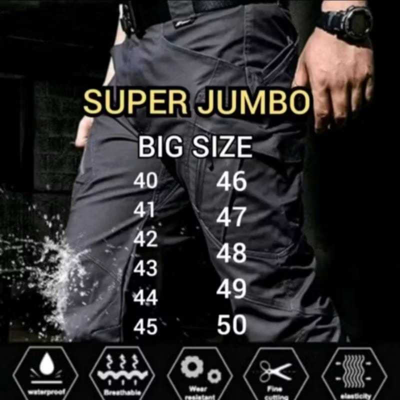 COD Celana Panjang Jumbo Tactical Pria Dengan Bahan Ripstop dan Banyak Kantong