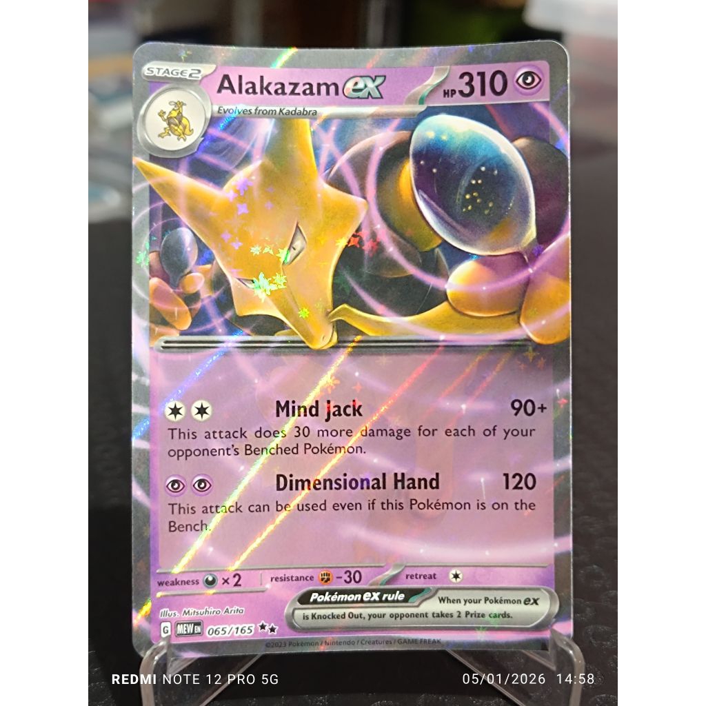 kartu pokemon TCG ori English Alakazam ex RR