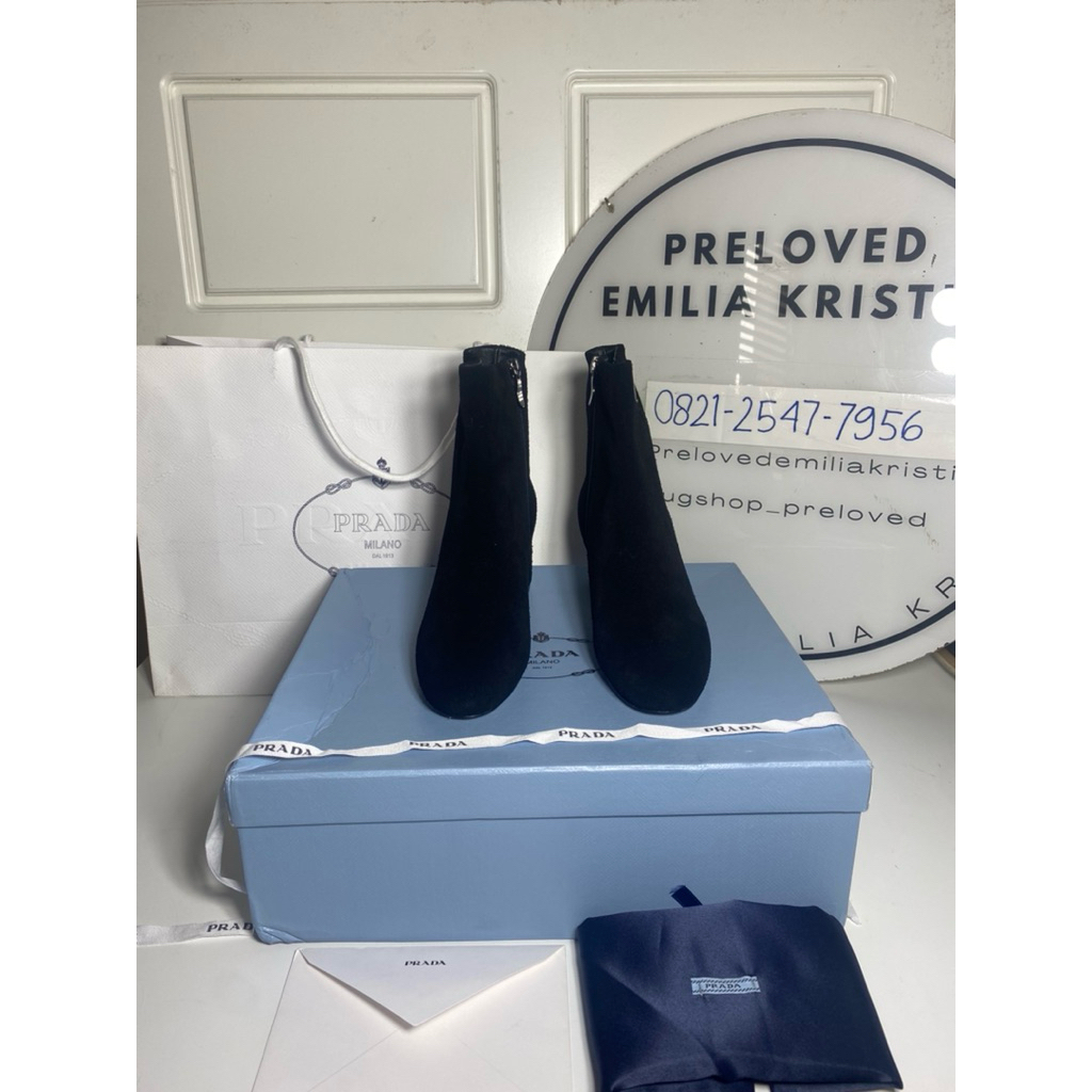 Preloved saude boots loho ankle black Authentic