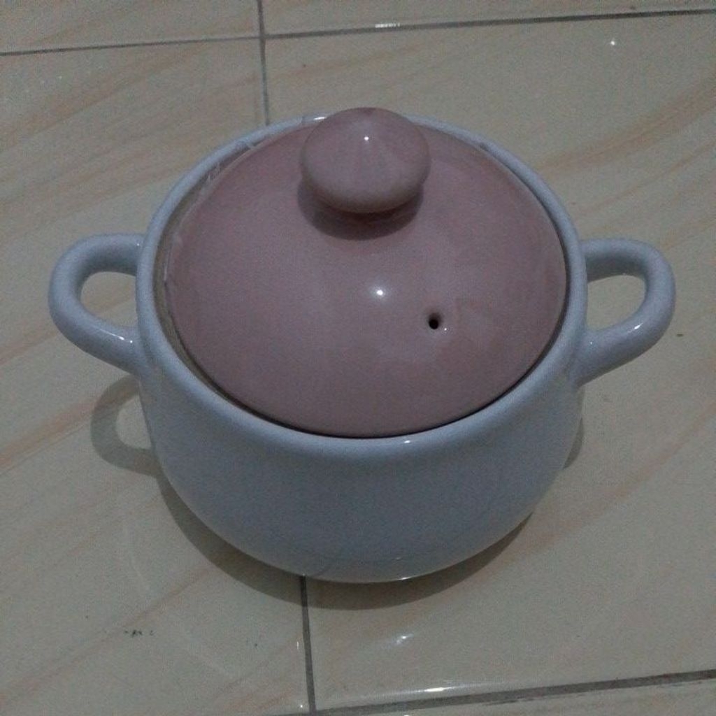 Mangkok kecil tutup pink keramik RIJEK.