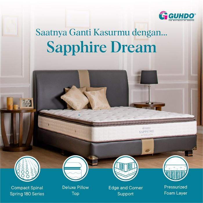 KASUR GUHDO SPRINGBED TYPE SAPPHIRE DREAM (FULL SET / KASUR SAJA) - Uk 90x200 cm,100x200 cm,120x200 