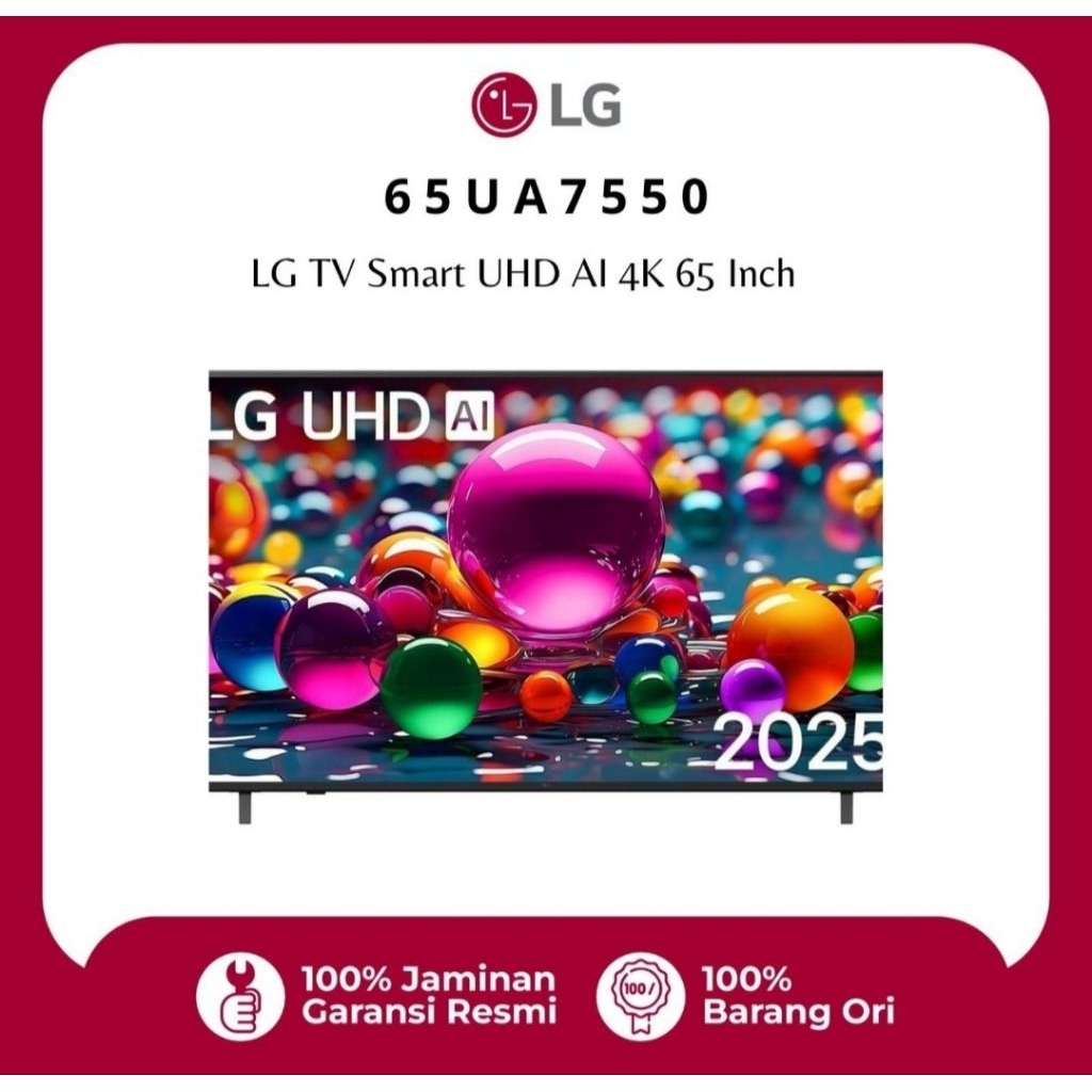TV LED LG SMART TV 65INCH 65UA7550 UHD 4K AI THINQ