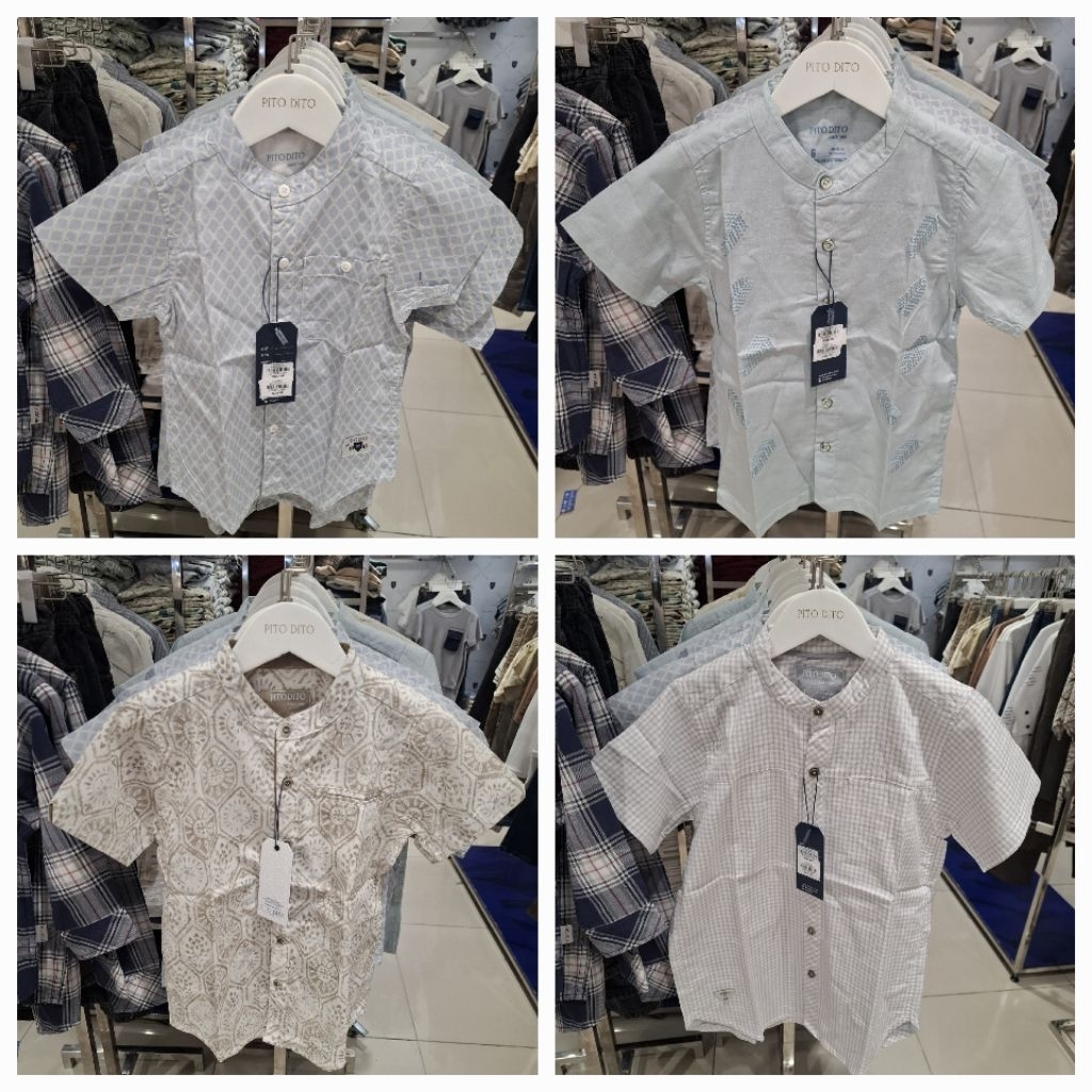Pito Dito Baju Atasan Kemeja Koko Anak Laki Laki Original New