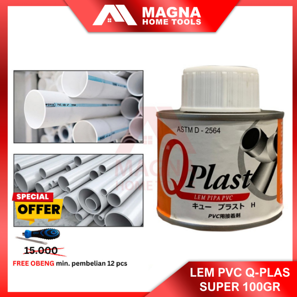 LEM PIPA PRALON PERALON PVC QPLAST SUPER 100GR [TERMURAH]