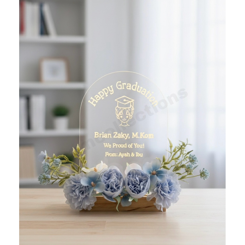 Kado Wisuda / guru / perpisahan akrilik standing lampu