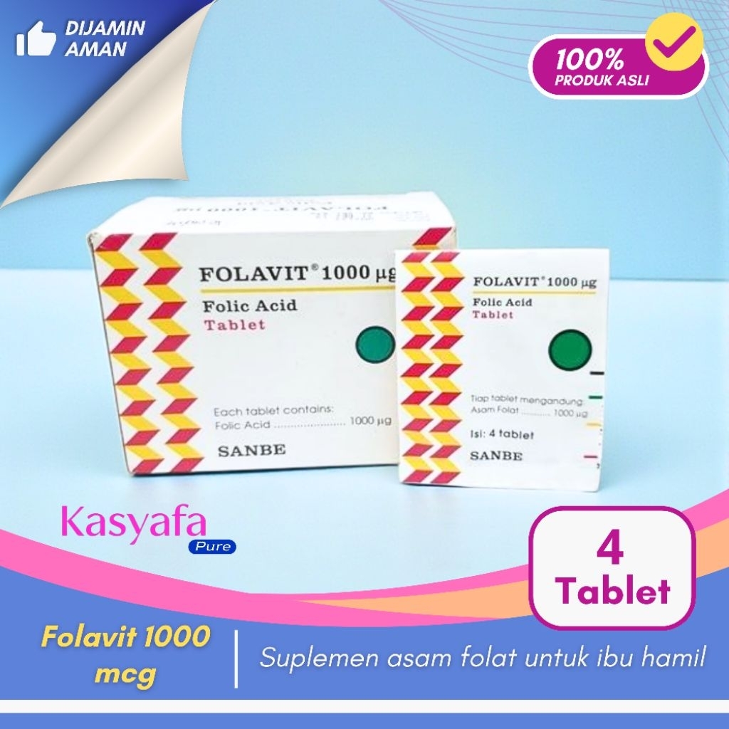 FOLAVIT 1000 MCG - Suplementasi Asam Folat / Promil