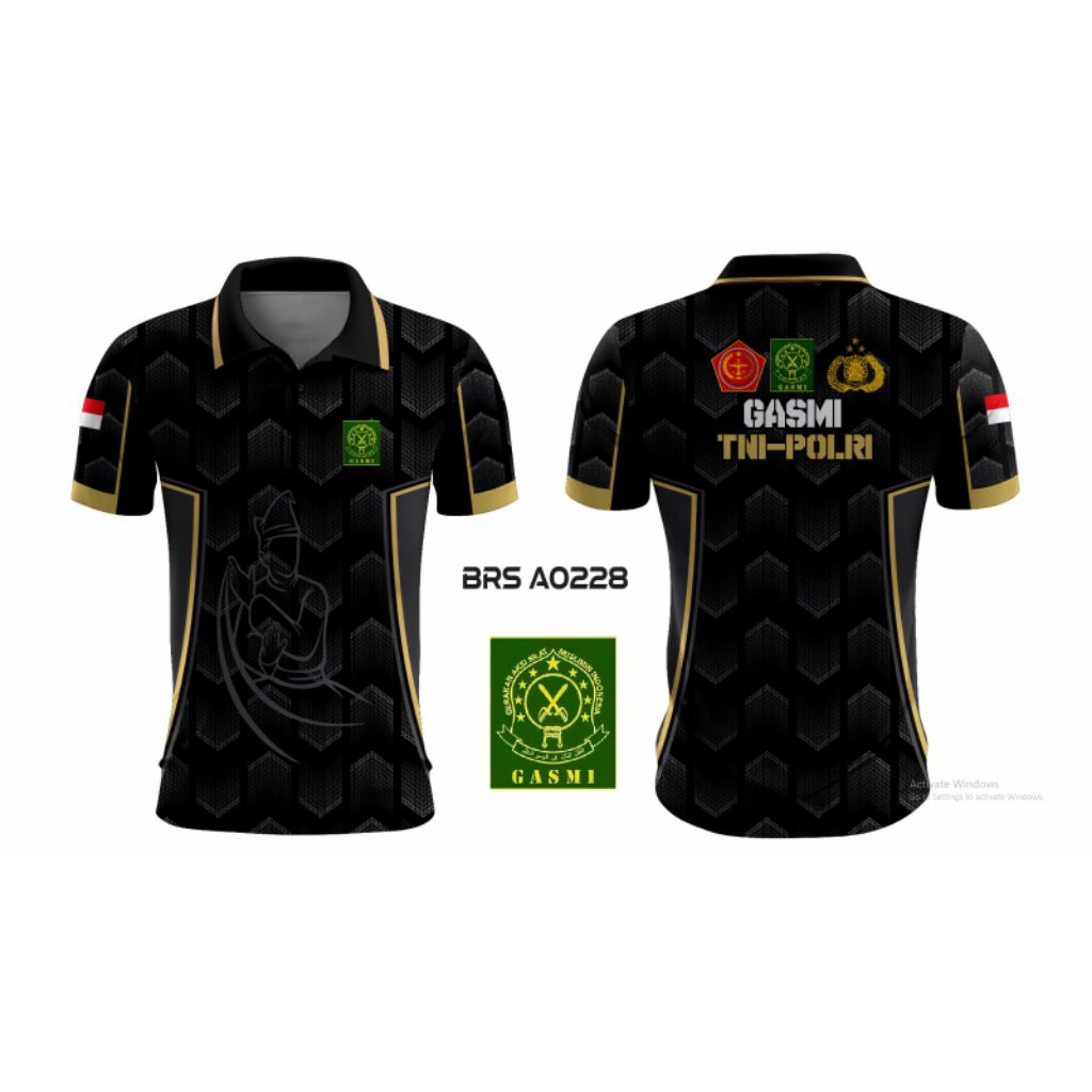 KAOS JERSEY GASMI TNI POLRI FULL PRINTING FREE CUSTOM