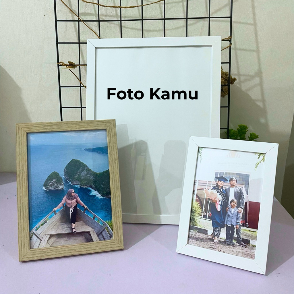 1 HARI JADI CETAK FOTO + BINGKAI 4R 5R 8RP(A4) | BINGKAI FOTO AESTHETIC Custom Bingkai Foto Aestheti