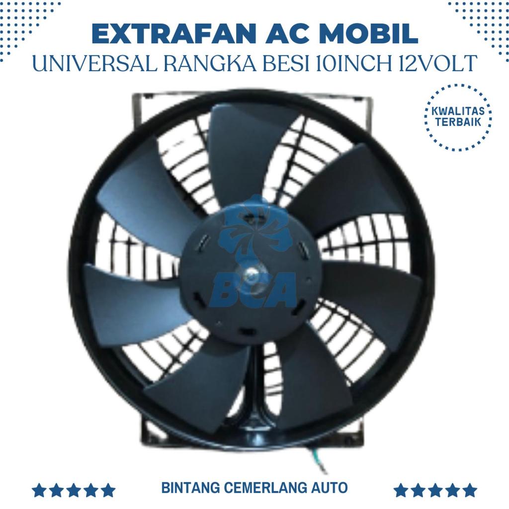 EXTRAFAN AC MOBIL UNIVERSAL RANGKA BESI 10INCH EXTRA FAN 12VOLT
