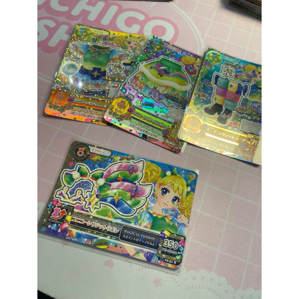 Aikatsu Magical Toy kii Unicorn Sagittarius Coord set Kartu Cards
