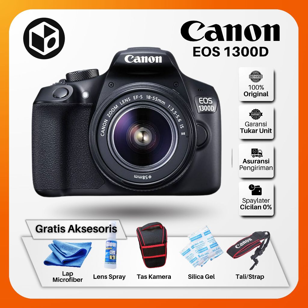 CANON 1300D KIT MURAH BERGARANSI - DSLR WIFI bukan 1200D 1100D 600D 4000D Bekas Second