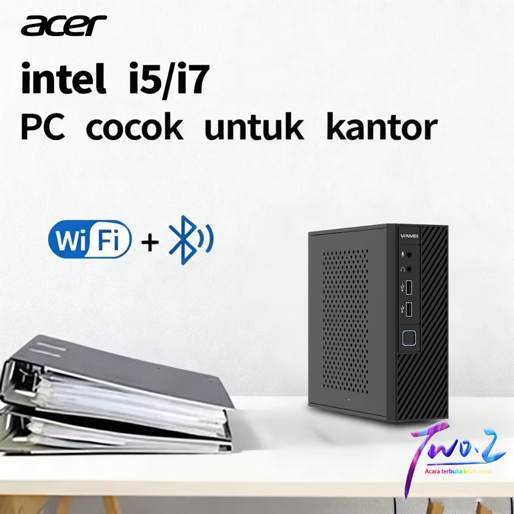 acer pc intel i5/i7 pc gaming full set itx mini komputer desktop kantor Mendukung WIFI/Bluetooth, ke