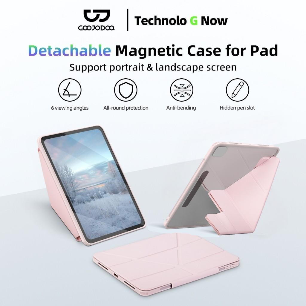 GOOJOODOQ 5-in-1 Casing Pelindung iPad Lipat Slot Pena Multi-sudut Casing Pelindung TPU Tahan Air un