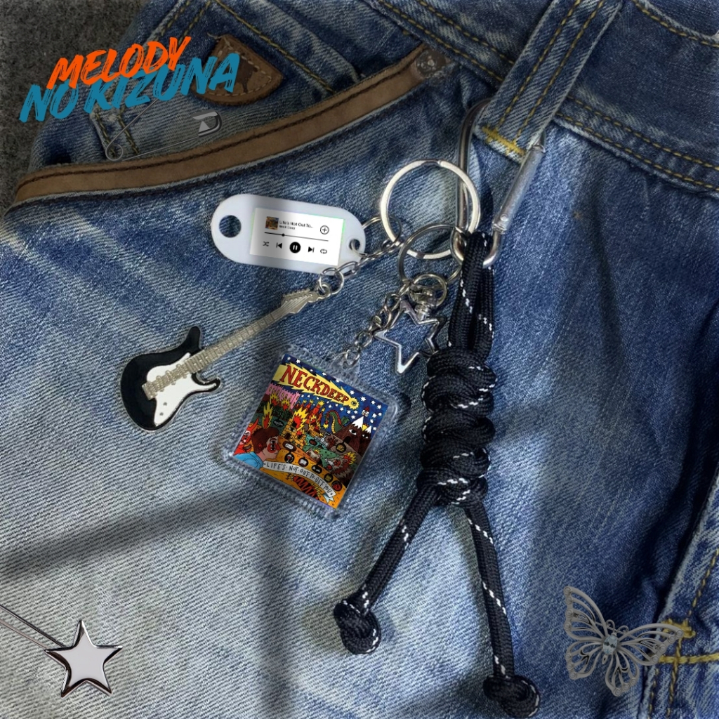 ( NECK DEEP PREMIUM GANCI) CARABINER CHARM (GITAR, PARACORD, BINTANG,SPOTIFY CODE) GANCI PREMIUM ACR