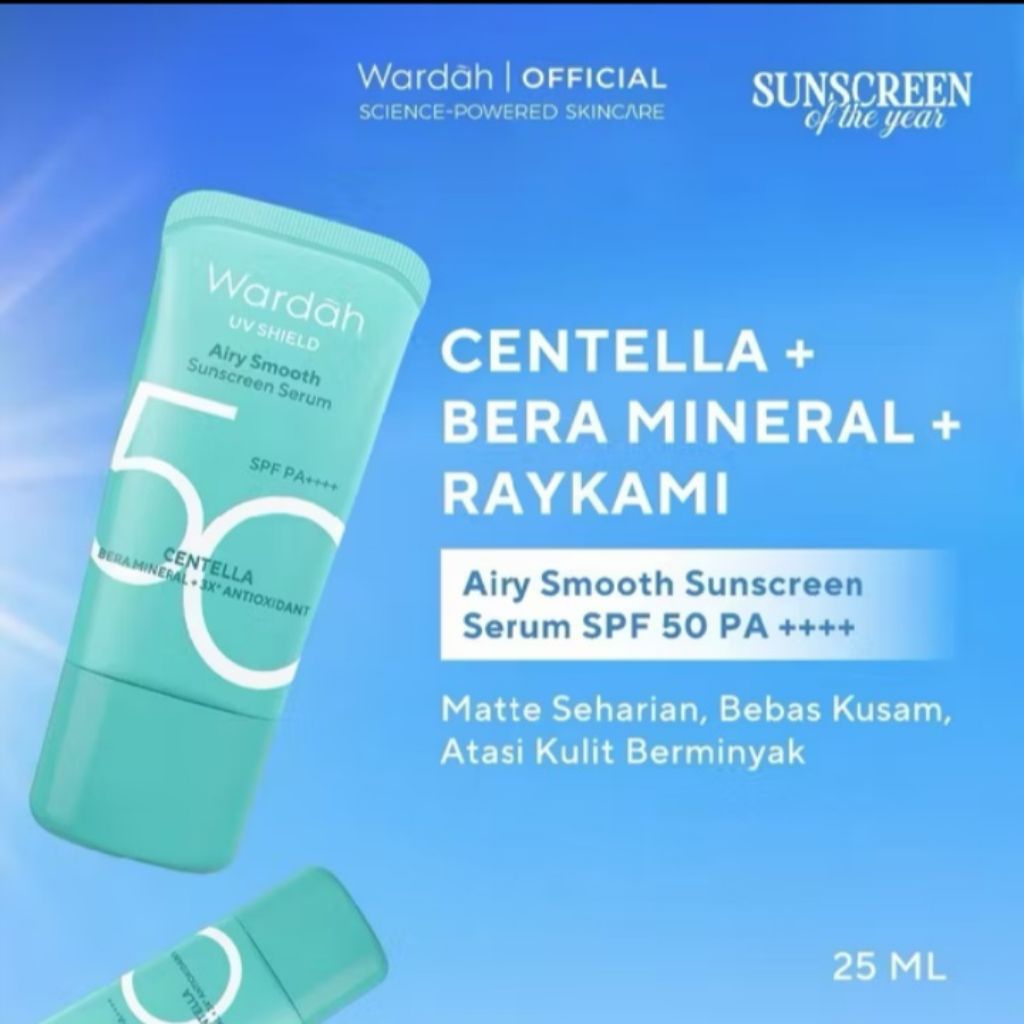 Wardah Airy Smooth Sunscreen wajah SPF 50 PA++++