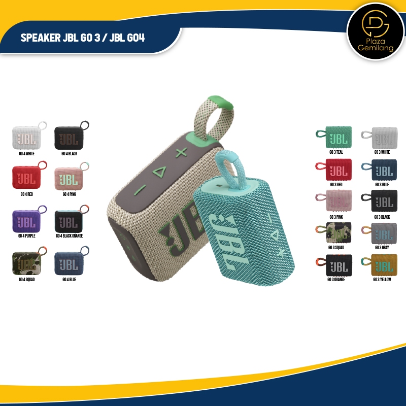 JBL Go 3  JBL GO 4 Waterproof Bluetooth Speaker RESMI