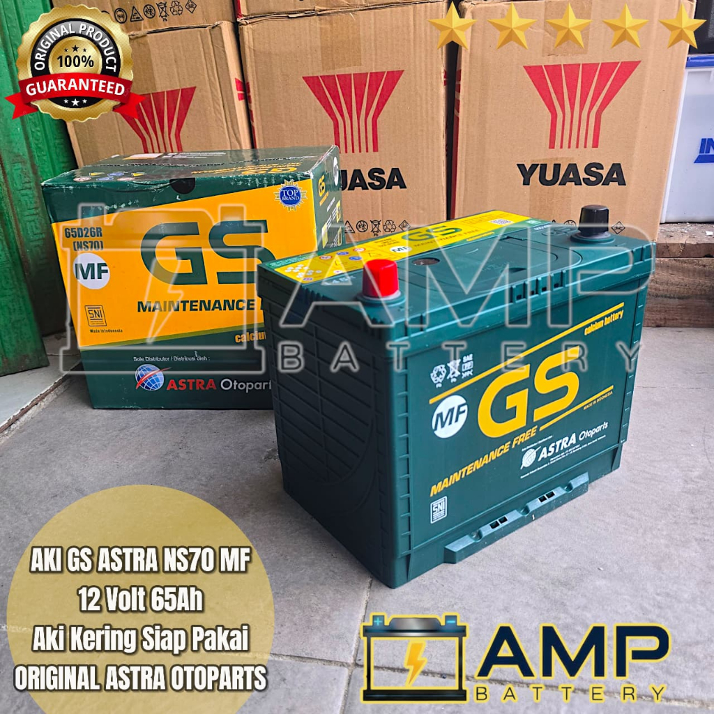 Aki Mobil isuzu Panther, Isuzu Traga NS70 GS ASTRA MF Aki Kering 65Ah Original