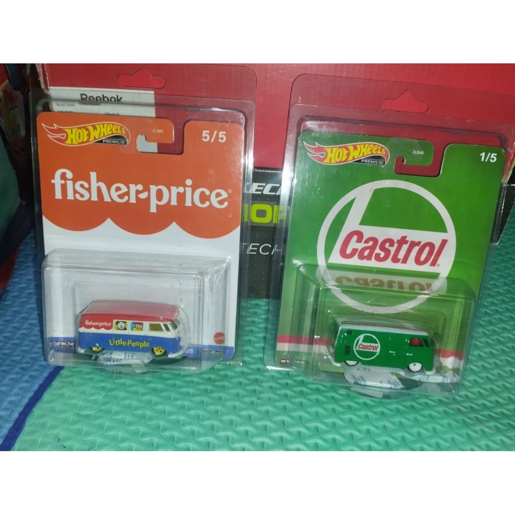 Hotwheels Volkswagen T1 Fischerprice dan Castrol