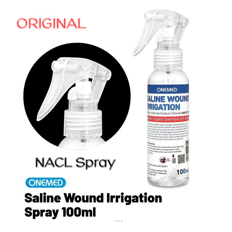 ONEMED Saline Wound Irrigation Spray 100 Ml - CAIRAN PEMBERSIH Luka KANDUNGAN NACL 0,9%