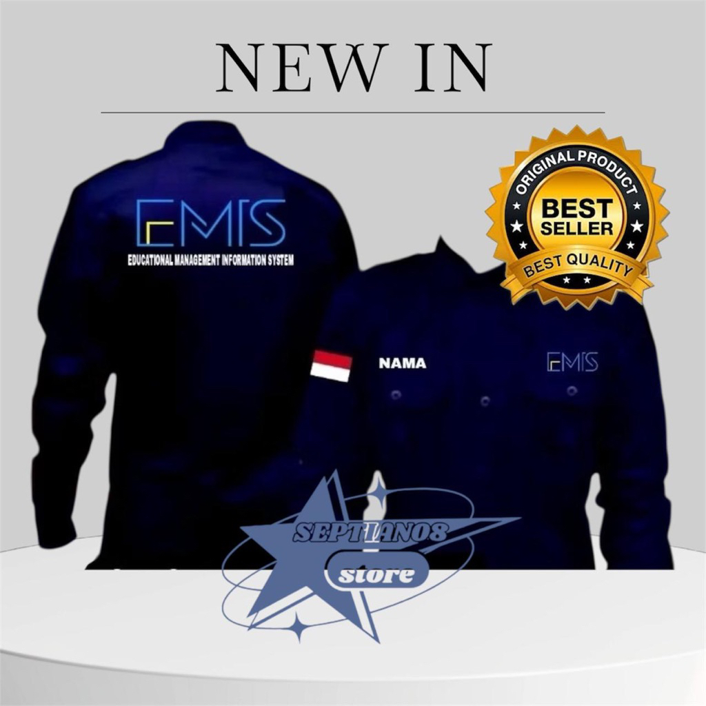 kemeja kemenag emis terbaru baju emis lengan panjang seragam emis full bordir