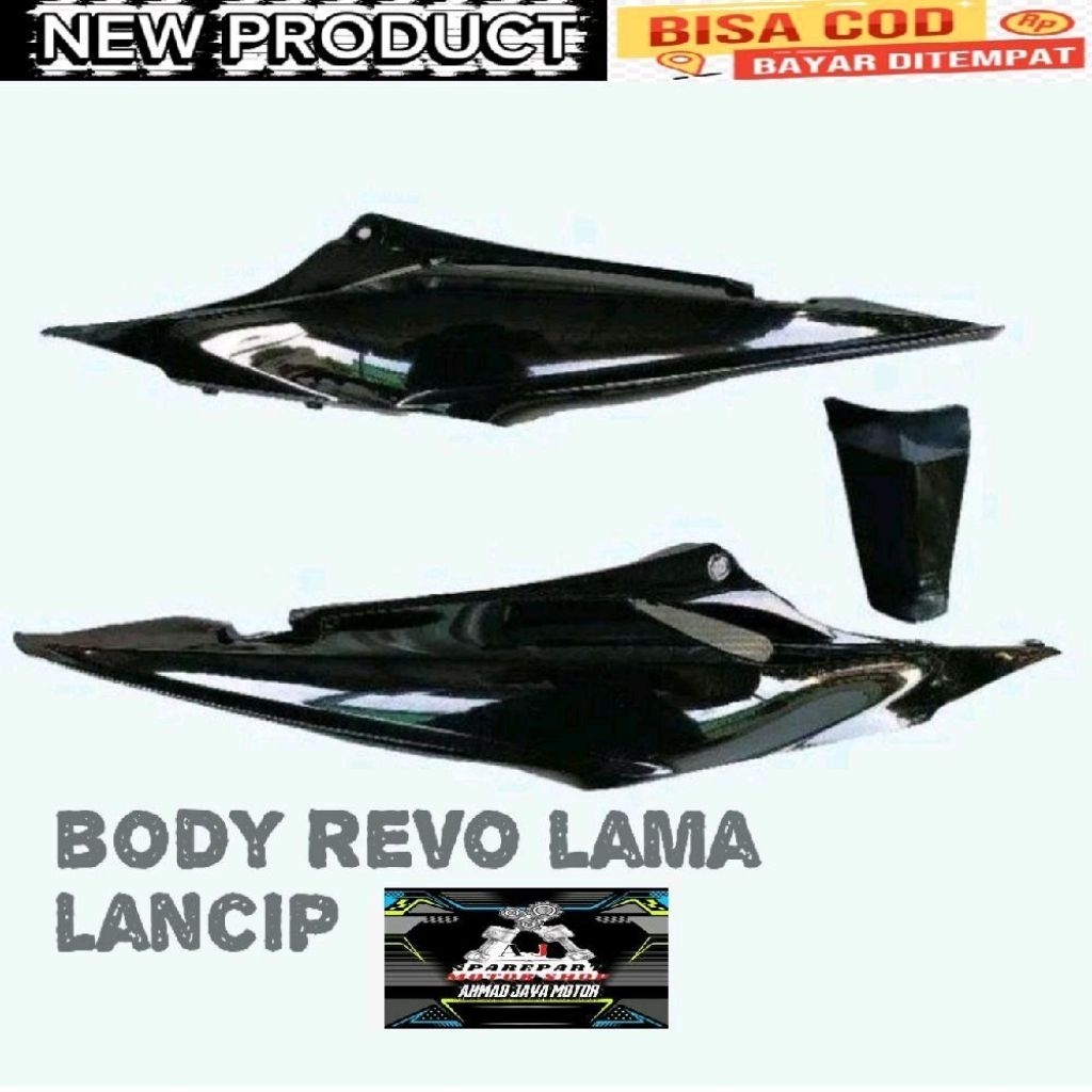 cover body samping revo lama warna hitam body revo 100 lama old lancip Motorcycle