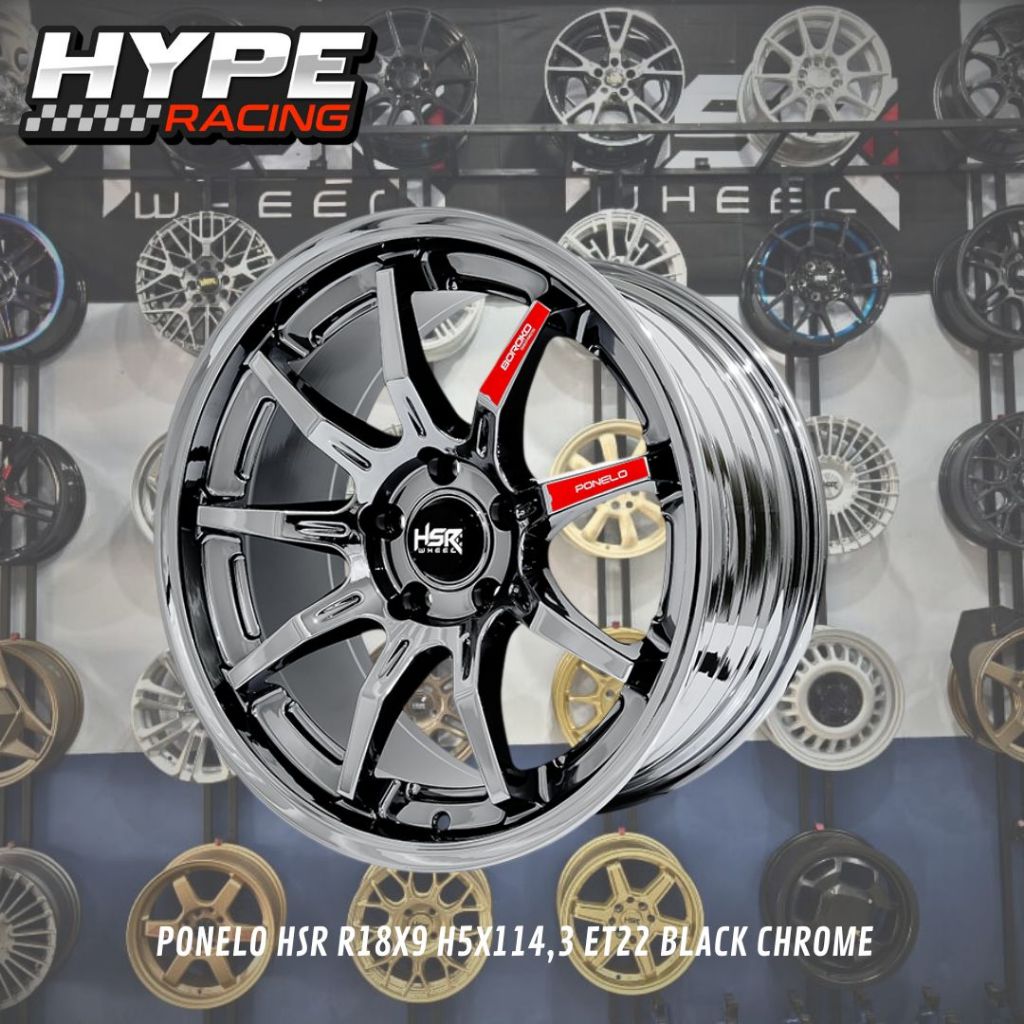 PONELO HSR R18 HSR Pcd 5x114,3 Lebar 9 Bagus Innova,Xpander,Hrv,Terios Dll