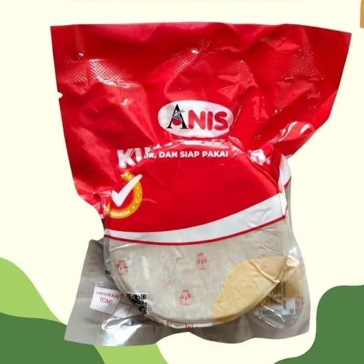 Kulit dimsum/siomay tipis lembut dan anti lengket ukuran 9 cm isi 50 lembar