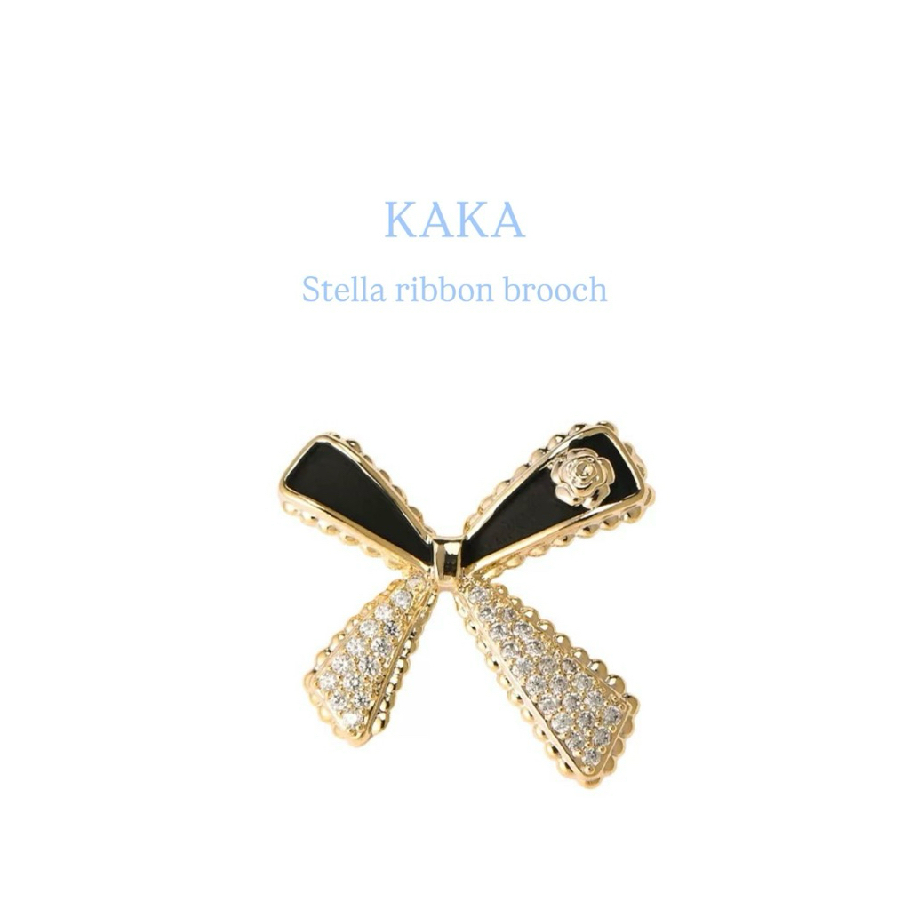 Stella ribbon brooch