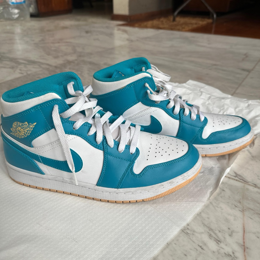 [ORIGINAL] NIKE AIR JORDAN 1 MID AQUATONE