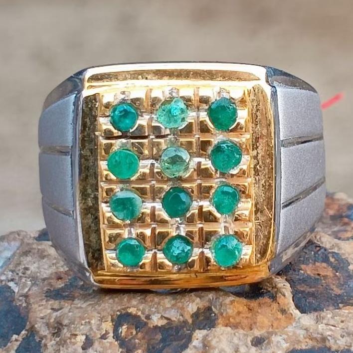 zamrud Colombia ring perak sn67