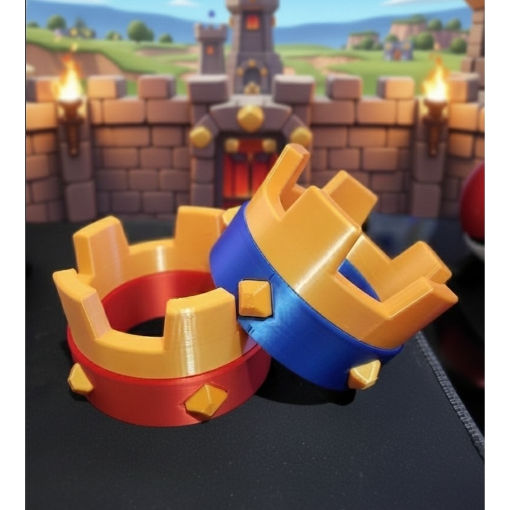 Clash Royale Crown Figure / Mahkota King Clash Royale - Dekorasi Meja Gaming 3D Printed