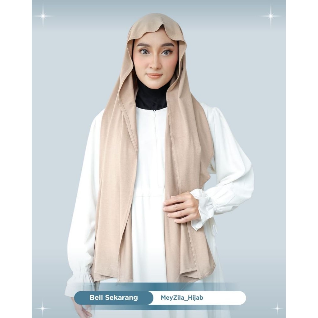 Meyzila hijab-pashmina kaos rayon meleyot || long hijab fashion style