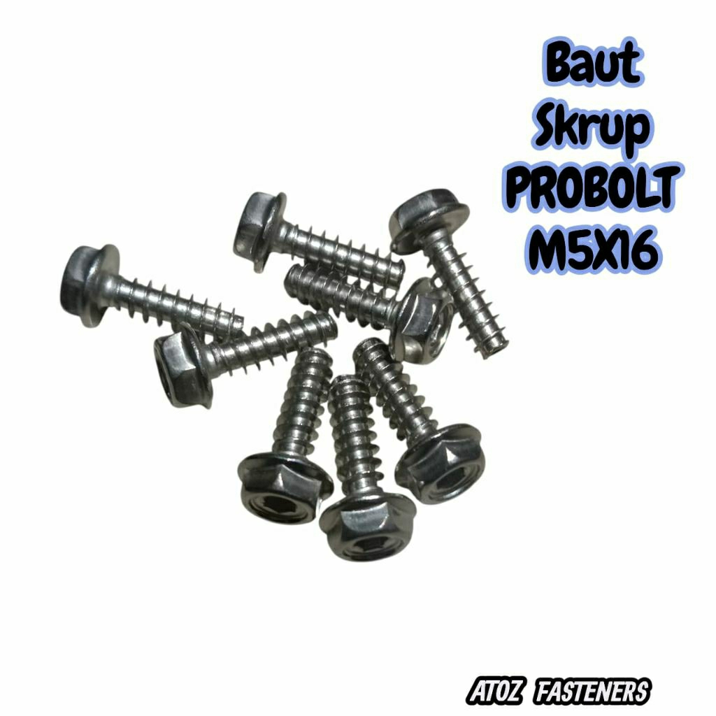 Skrup PROBOLT Body 2 Kunci M5 X 16 Stainless Steel 304.
