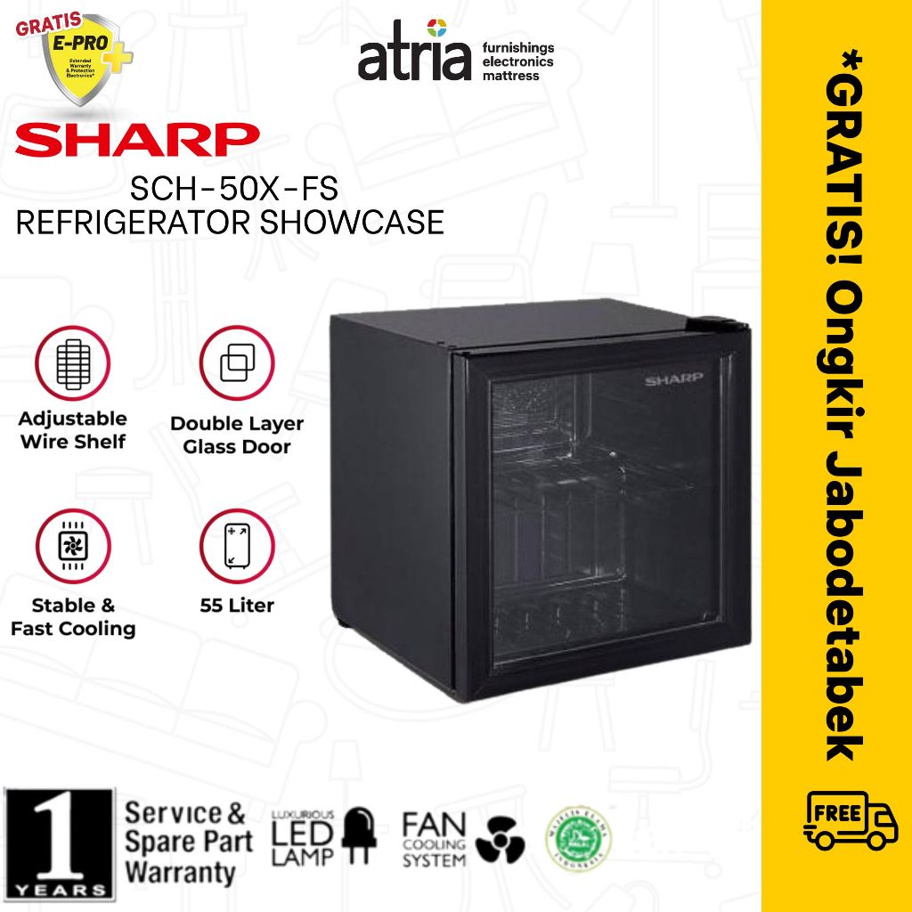 SHARP SCH-50X-FS Refrigerator Showcase