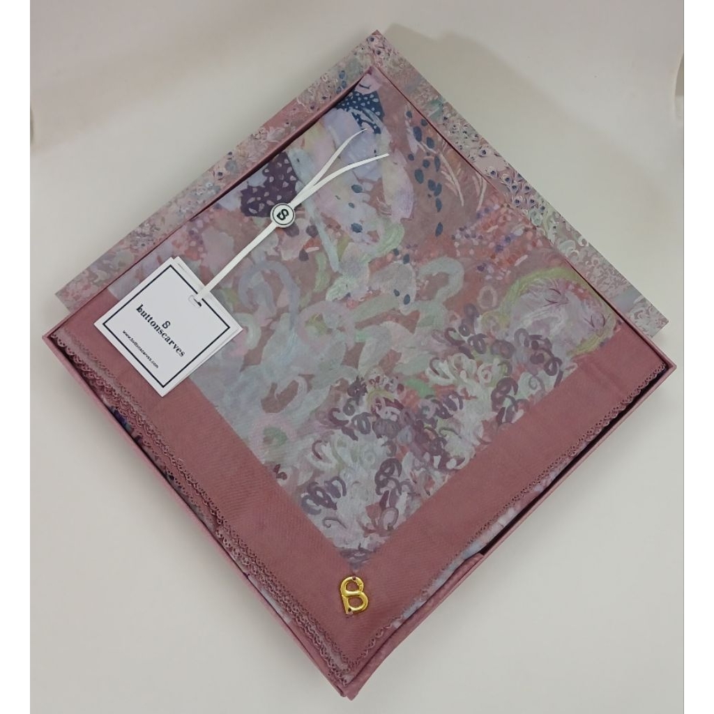 ButtonScarves Ederra 1.0 Square - Dusty Rose - Pl