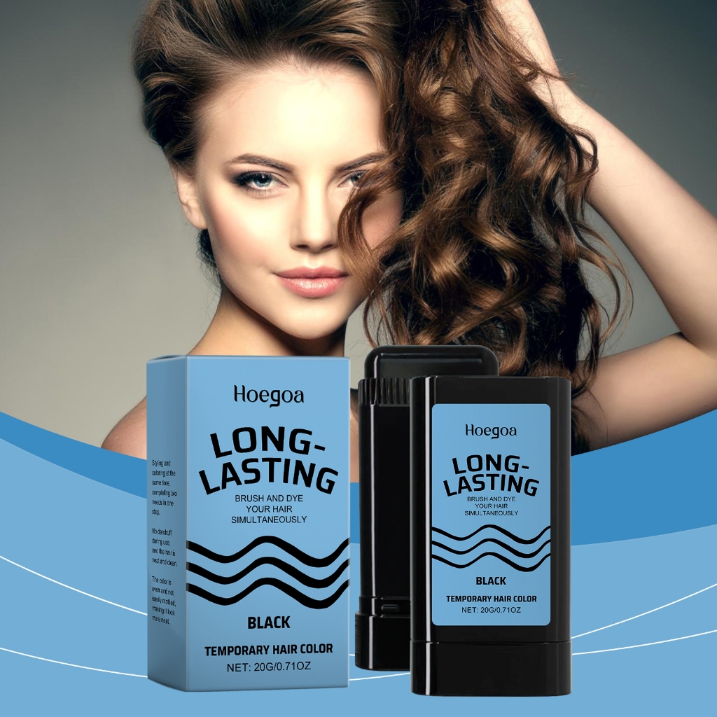 Hoegoa Stik Pewarna Rambut Hitam 20g Alat Semir Rambut Cat Rambut Pewarna Rambut Sisir Alat Semir Ra
