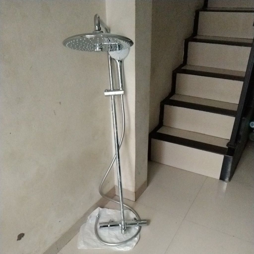 GROHE SET TIANG SHOWER GROHE THERMOSTATIC  3- way Shower mandi grohe