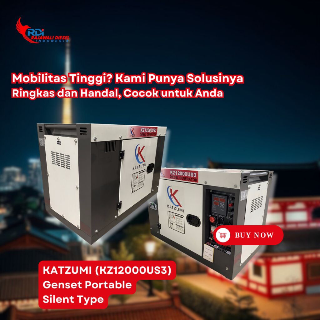 GENSET 10 KVA | 8000 WATT 3 PHASE KATZUMI KZ12000US3 SILENT