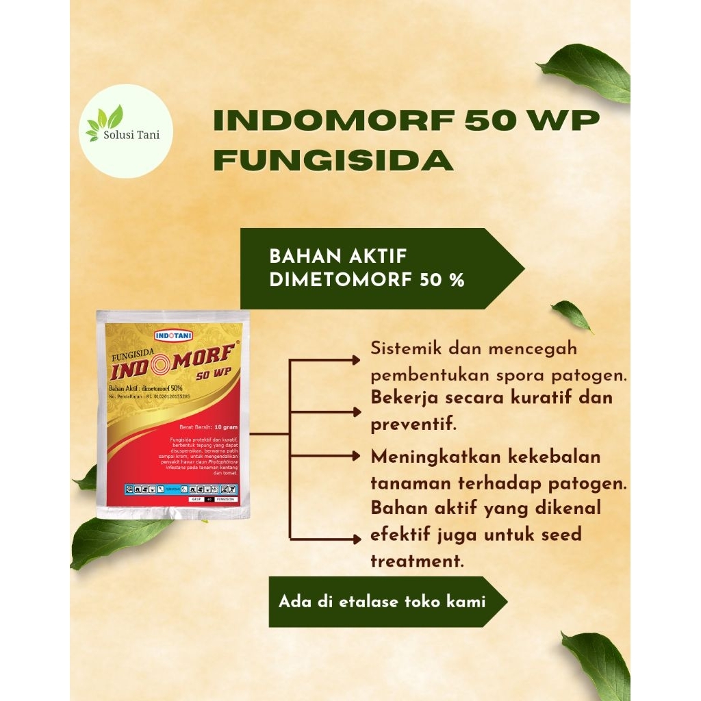 Indomorf fungisida bahan aktif dimetomorf