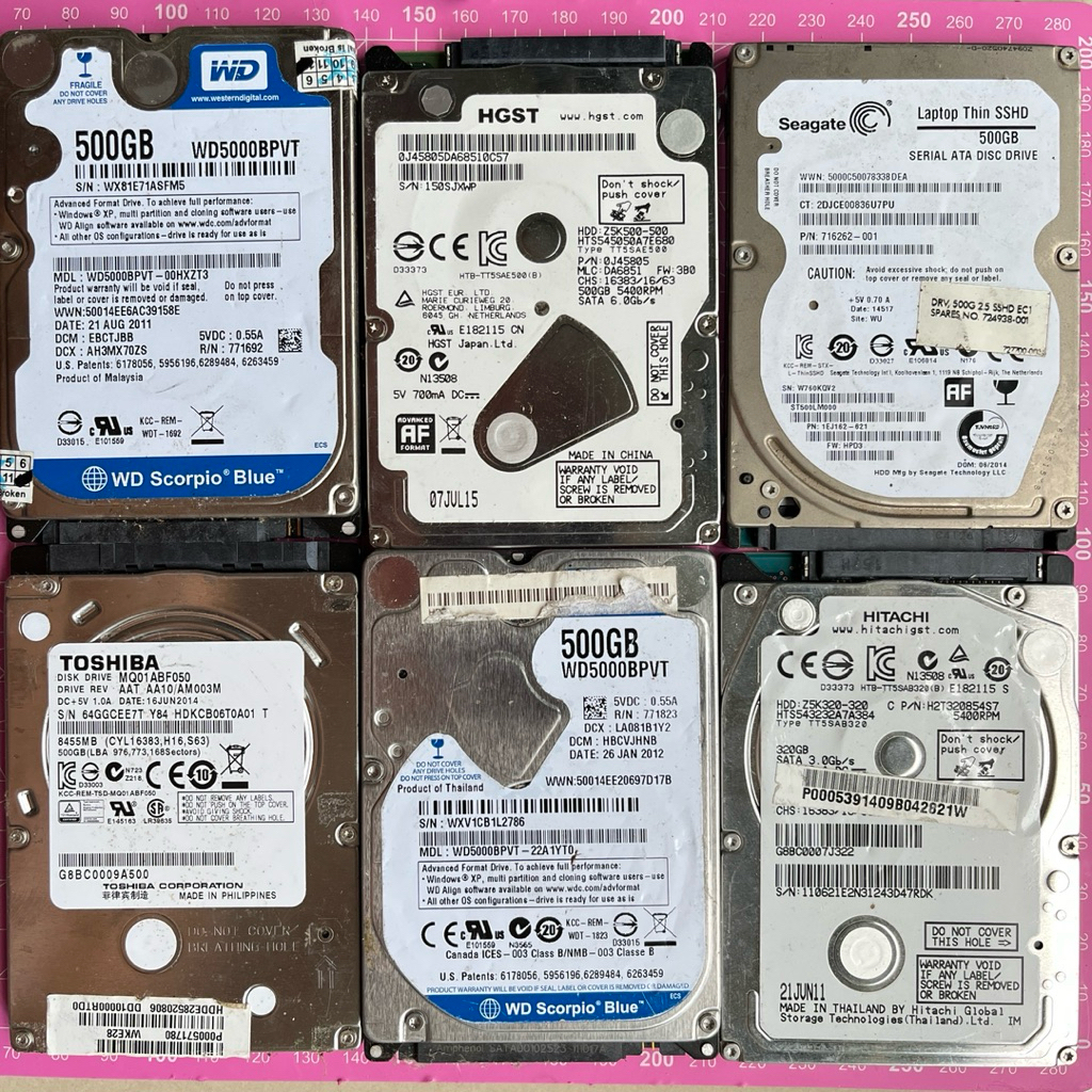 HARDDISK LAPTOP 500GB SATA 2.5INC RUSAK