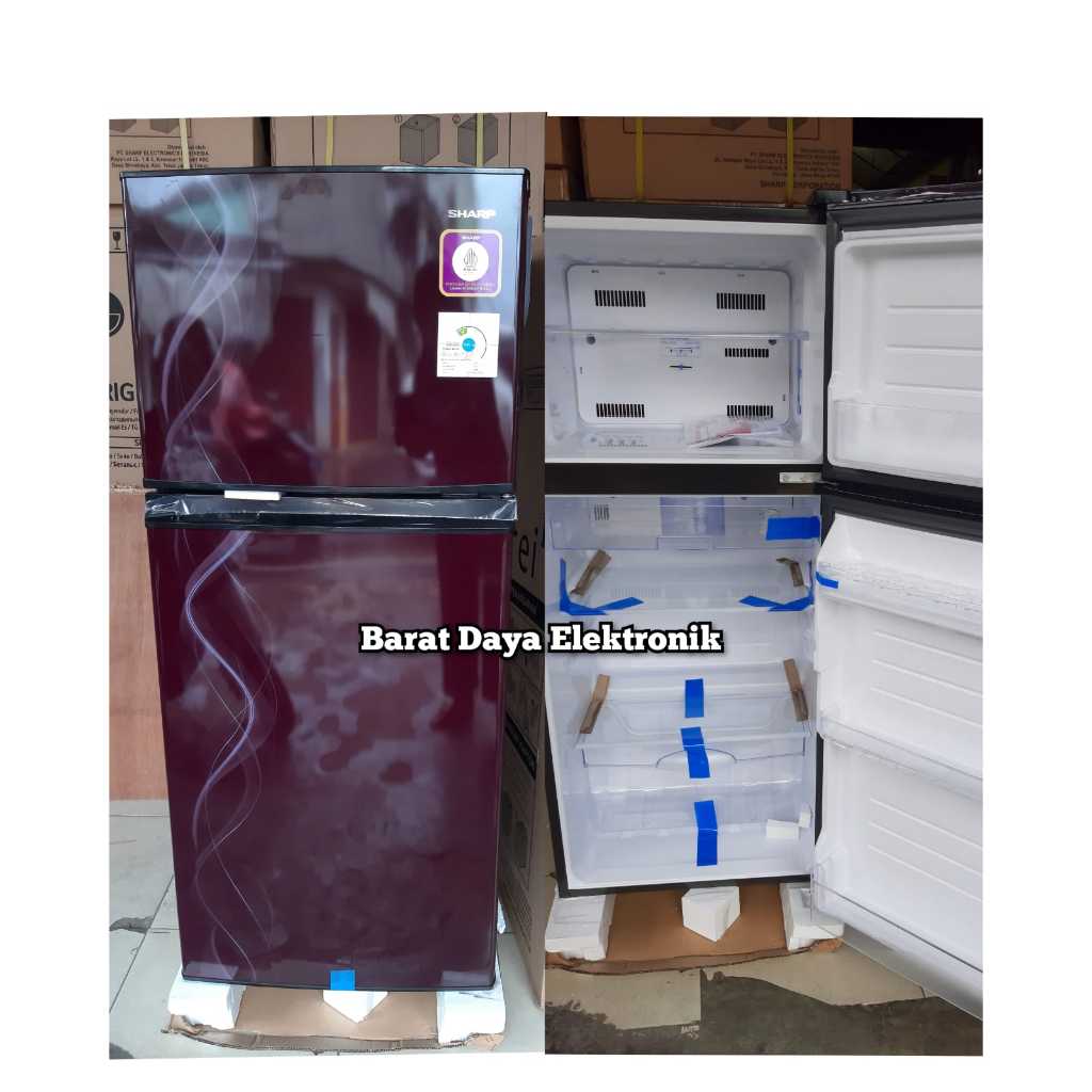 KULKAS SHARP 2 PINTU Sj 197 ND Tanpa Bunga Es