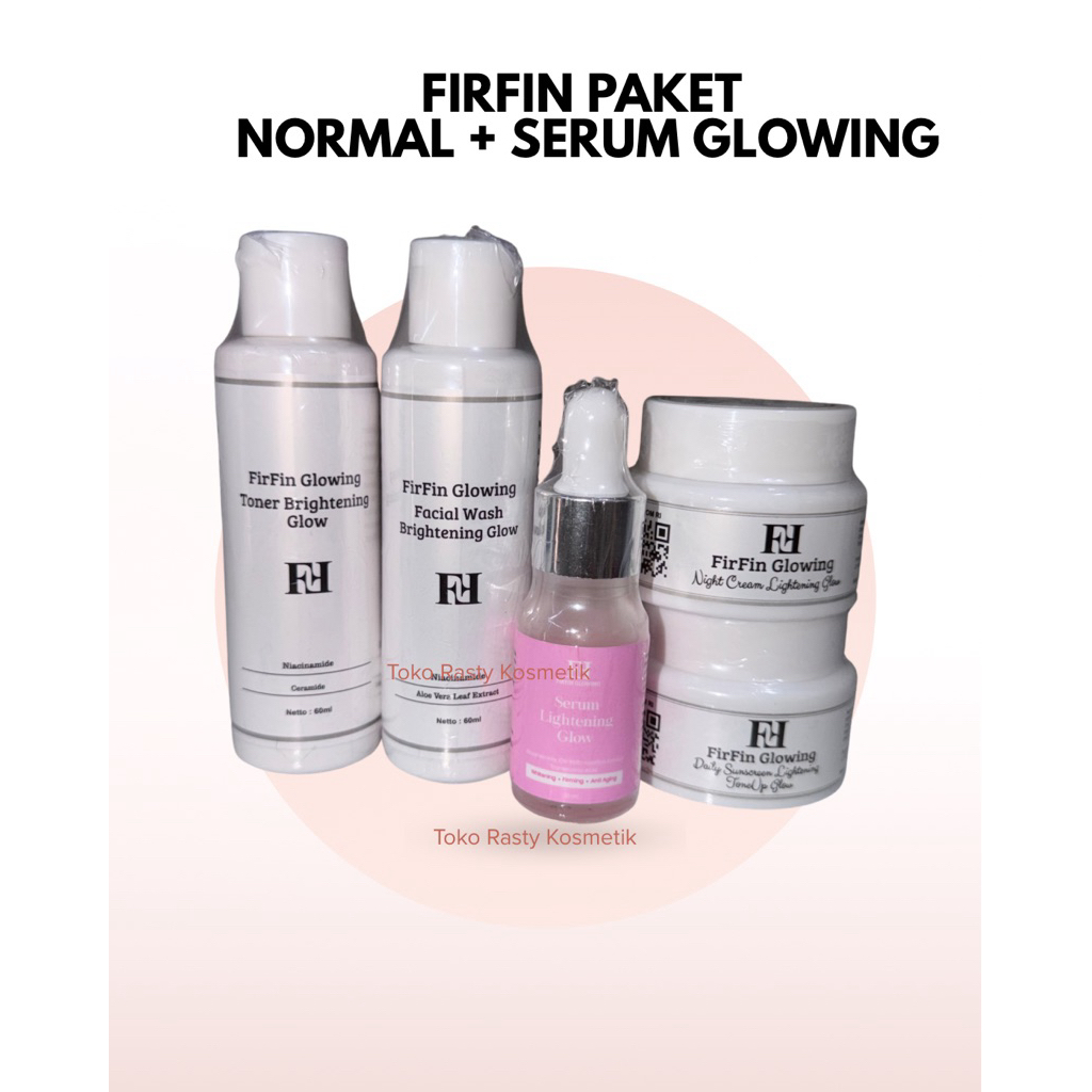 FIRFIN NORMAL + SERUM PINK GLOWING UNTUK WAJAH SEMAKIN GLOWING