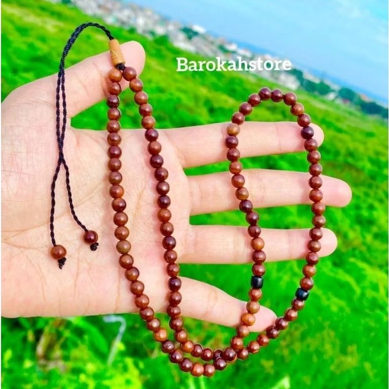 Kalung tasbih merica 99 coklat kaukah kokka asli