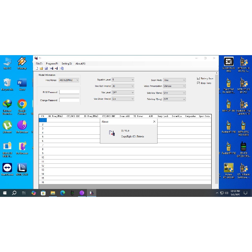 Copy Software Radio HT KSUN TFSI X12