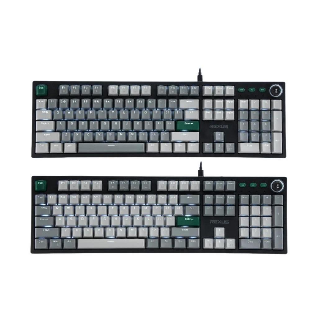 Rexus KX-5 Keyboard Gaming Mechanical Full Size - Hitam/Abu-abu