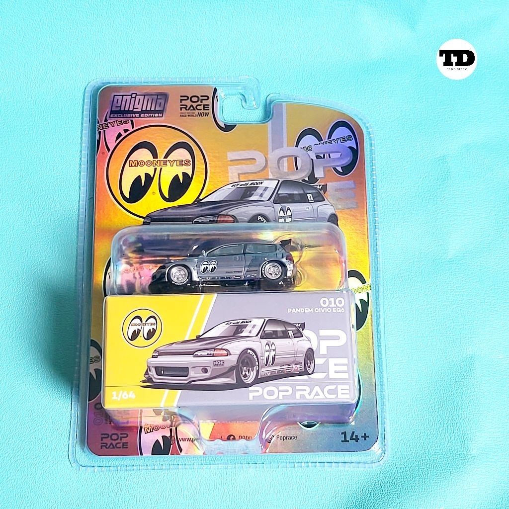 Diecast 1:64 Pop Race Pandem Civic  EG6 Mooneyes Chase